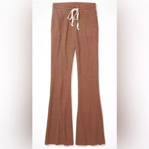 American Eagle Waffle Super High-Waisted Flare Pant